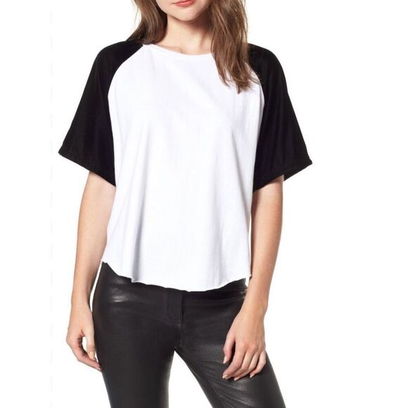 NEW Current/Elliott Womens XXS/XS The Velvet Raglan Tee - Picture 1 of 5